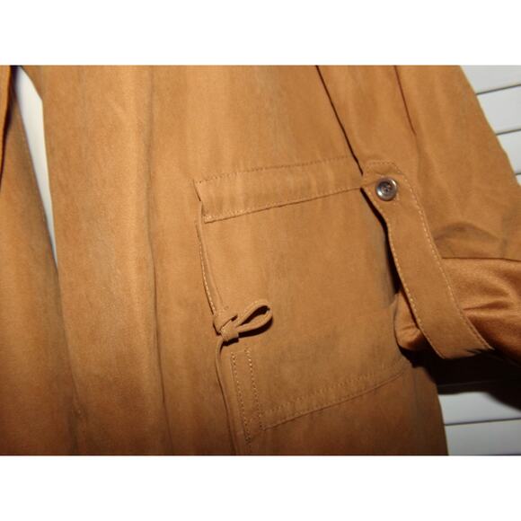 Be Cool Los Angeles brown spring weight hooded jacket‎ L EUC - Picture 2 of 6